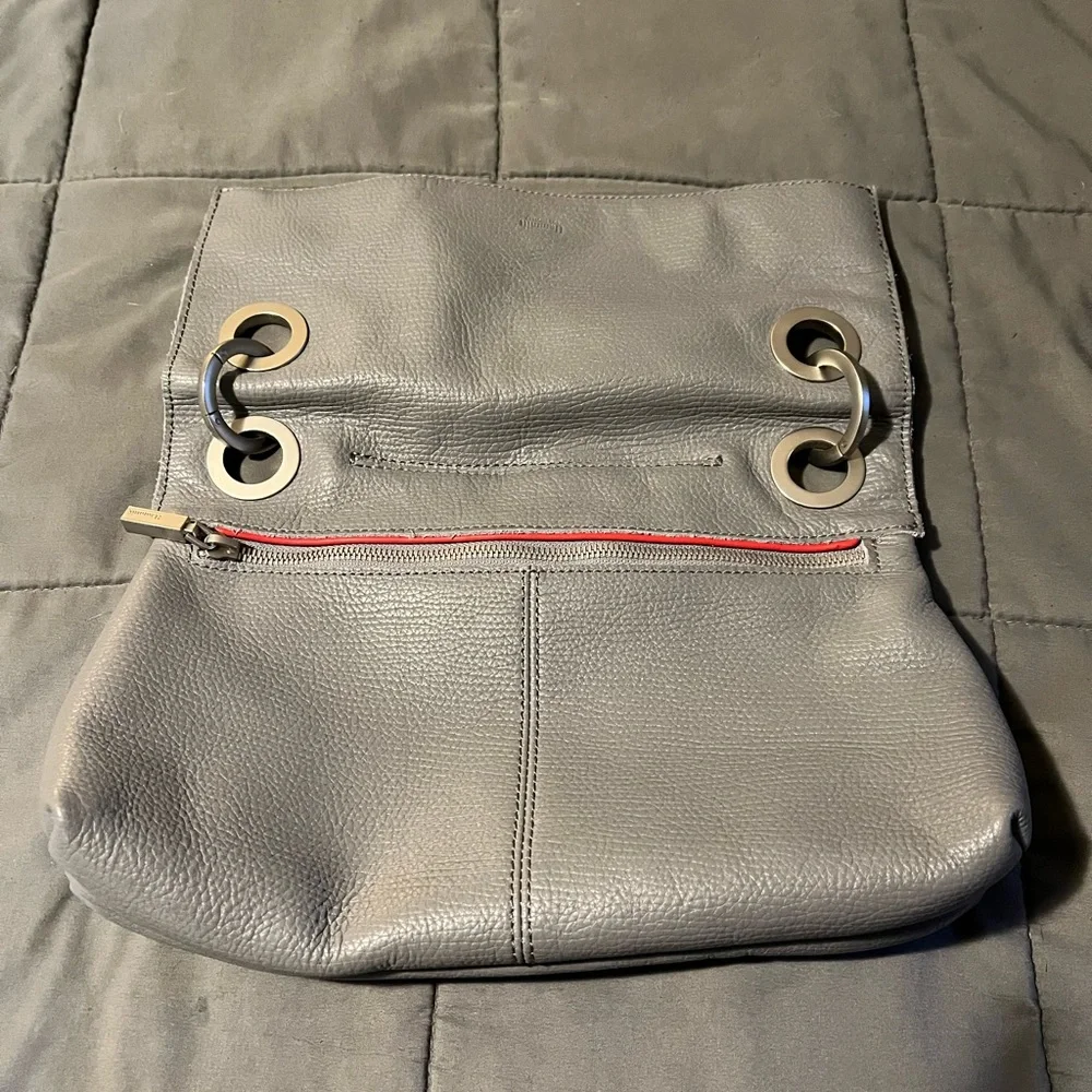 EUC Hammit VIP Meduim Montana reversible crossbody in Stingray Blue/Steel Grey - Picture 13 of 17